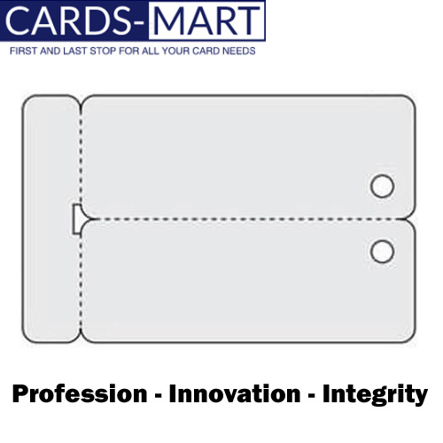 2 UP Plastic Key Tag Card 2 UP Plastic Key Tag Card